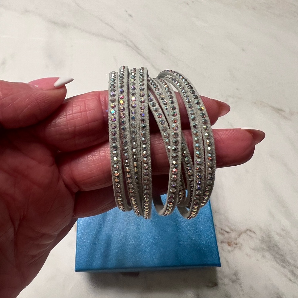 Touchstone Crystal Wrap Aurora Boreale bracelet